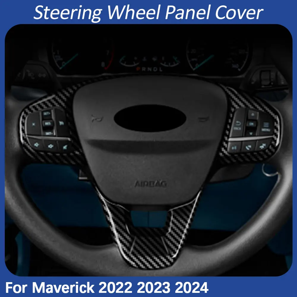 

Для Ford Maverick 2022 2023 2024, крышка панели рулевого колеса, декоративная наклейка, отделка из углеродного волокна, аксессуары для интерьера