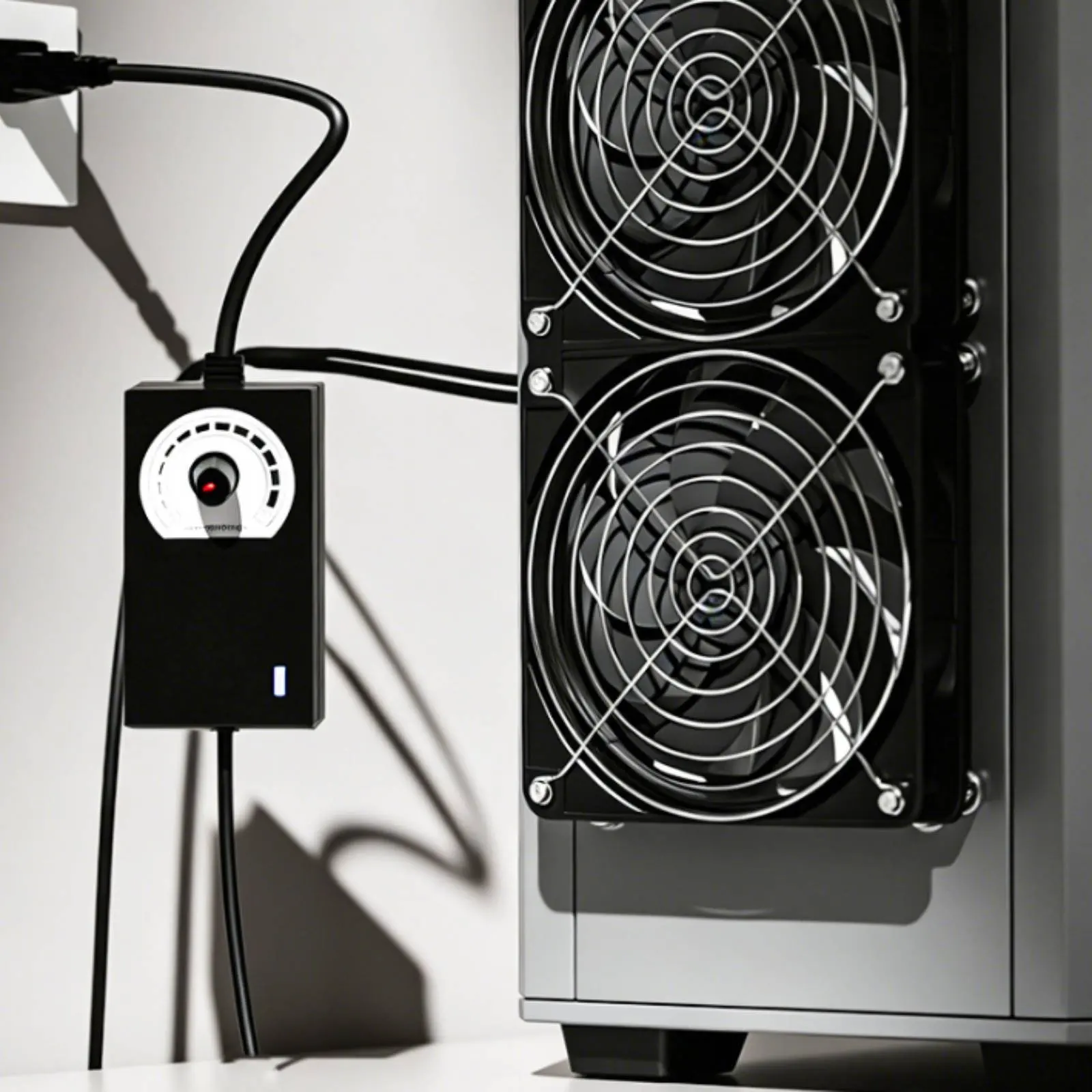 External Case Fan High Air Circulation Adhesive PC Fan Desktop Desktop Chassis Cooler Plug-Direct-Connect Powered Easy To
