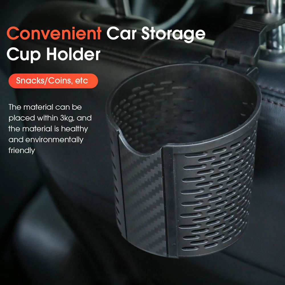 Carsun Portable Car Cup Holder Can Load-Bearing 3kg Car Seat Rear Storage Hanging Bracket