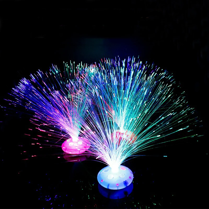Colored LED Fiber Optic Light Night Lamp Christmas Decoration Stars Shine In The Dark Kids Toys Nighting Lamps Flashing Light