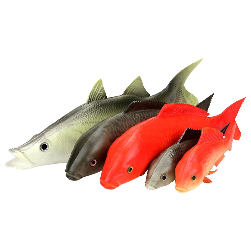 1pc Simulation fish model fake red carp crucian carp Chinese sturgeon toy aquarium hotel seafood decoration photography props