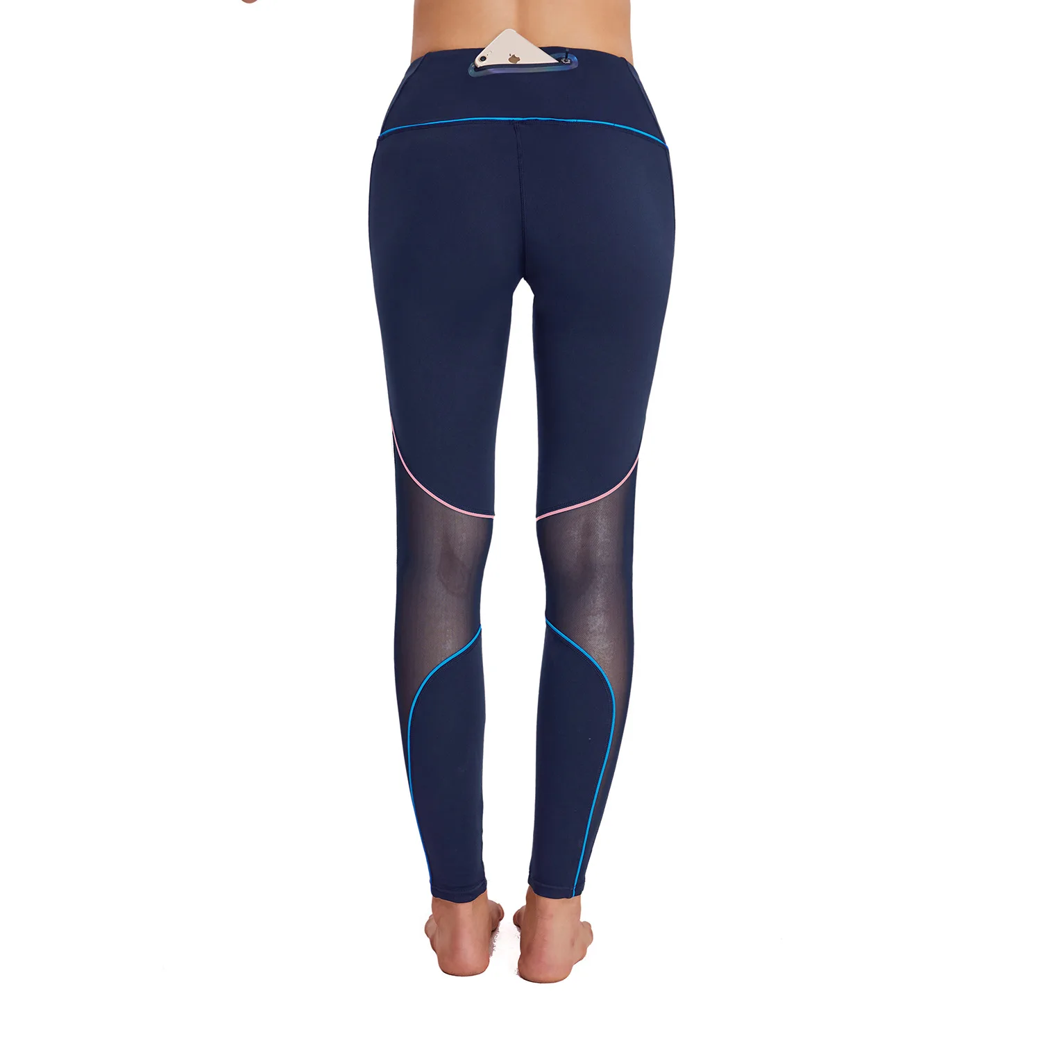 Nude Feel Skin-Friendly Yoga Pants High Waist Stretch Tight-Fitting Cinched Exercise Workout Pants Women's Cross-Border Trousers