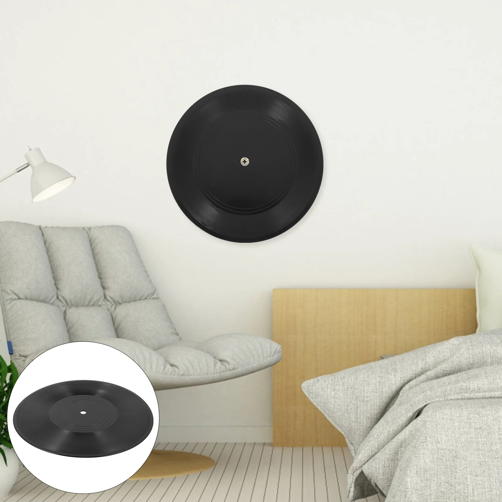 Vinyl Records Decoration Plastic Wall Rock and Roll Interior Adornments Black For Aesthetic