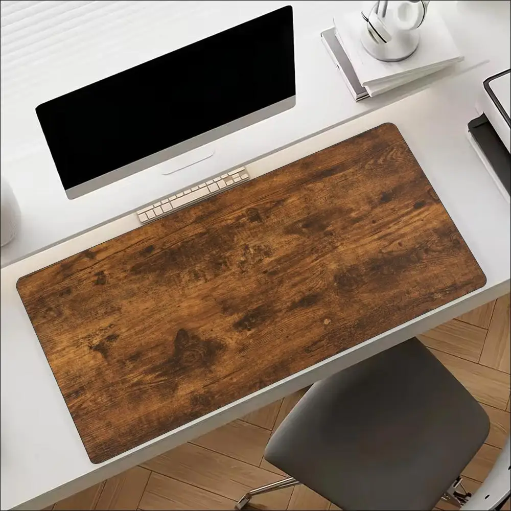 Wood Grain Texture Large Mouse Pad Non Slip Rubber Extended Desk Mat For Gaming Office Keyboard Mouse Desktop Decor