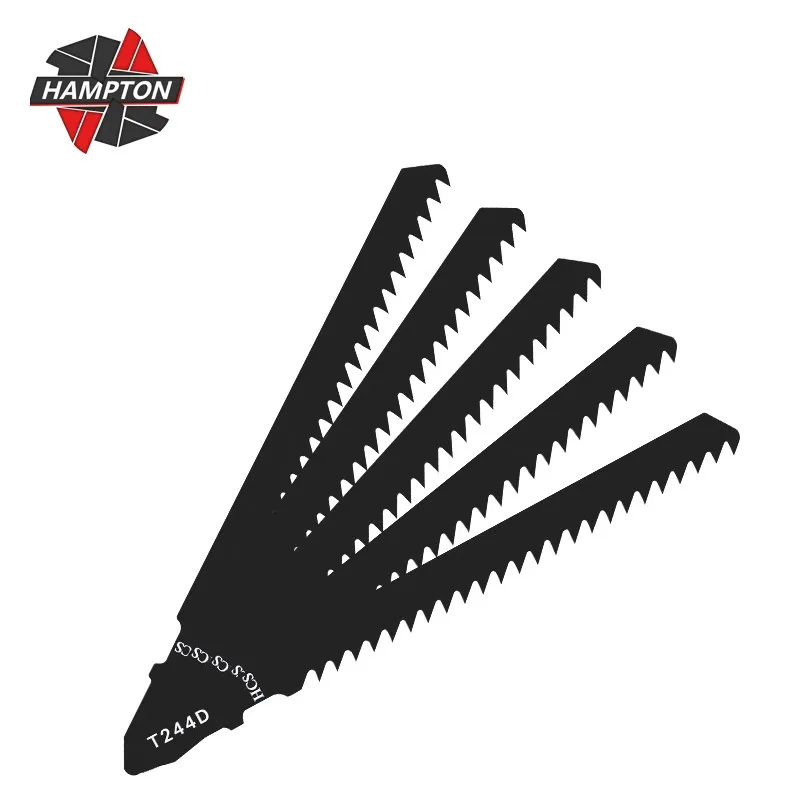  5pcs T244D Jig Saw Blade HCS T Shank Jigsaw Blade Saber Blades for Cutting Wood Plastic Reciprocating Saw Blade