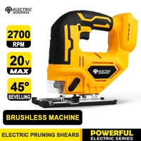Electric Goddess Cordless Curve Saw 45 Degree Bevel Cutting Woodworking Chainsaw Cutting Metal Wood For Dewalt 20V Battery Pin