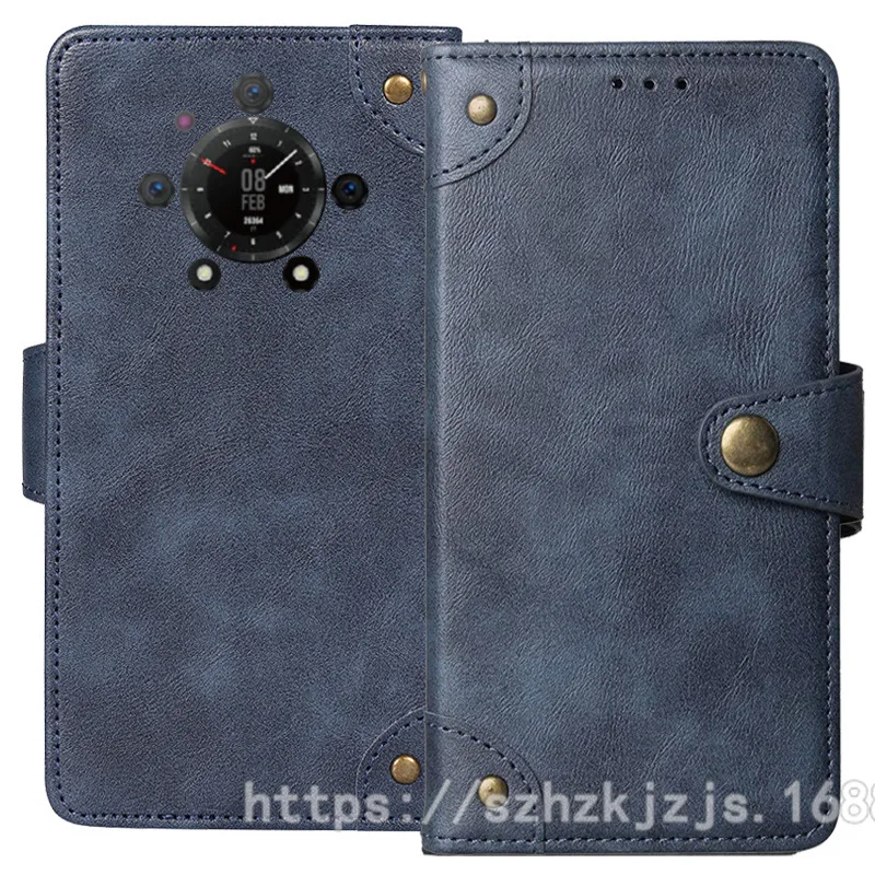 For Doogee S110 Case Metal Buckle Retro Leather Back Case for Doogee S110 Cover Accessories