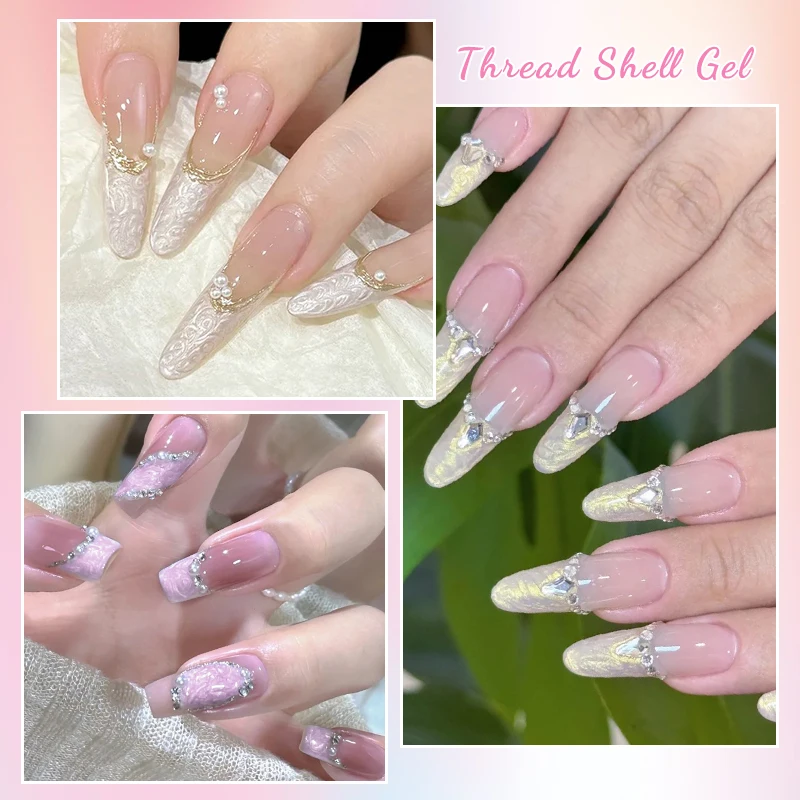 Nail Art Spider Gel Thread Shell Gel Polish UV LED Soak Off Line Drawing Long Lasting for Beginners Salon 10ml HEMA/TPO FREE
