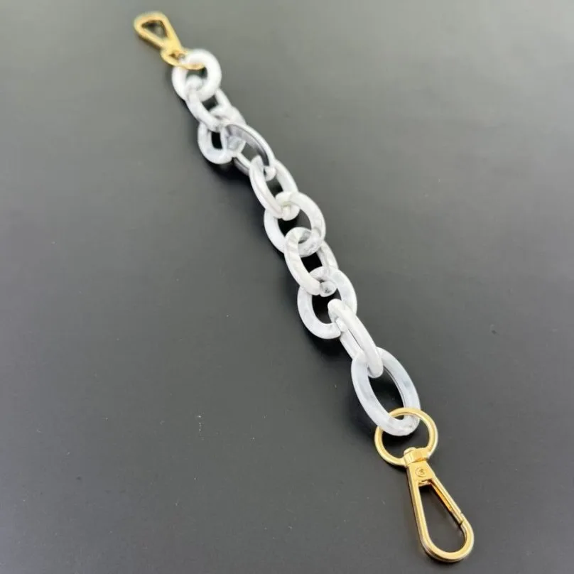 الطريق الأيمن جديد بسيط متعدد الاستخدامات شخصية DIY متعدد الألوان الاكريليك حقيبة سلسلة حزام الكتف استبدال حزام الملحقات #4