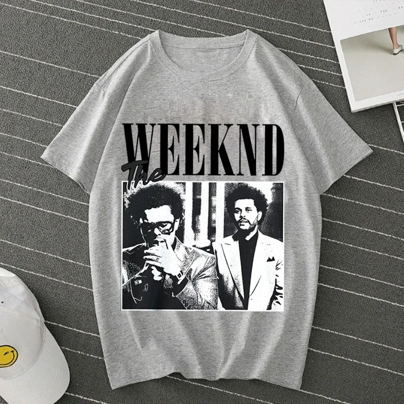 Piosenkarka pop Artist The Weeknd Print Anime Tops Tees Odzież Damska Koszulka Kobiety Kreskówka Koszulka Krótki Rękaw Moda Dziewczyny T Shirt