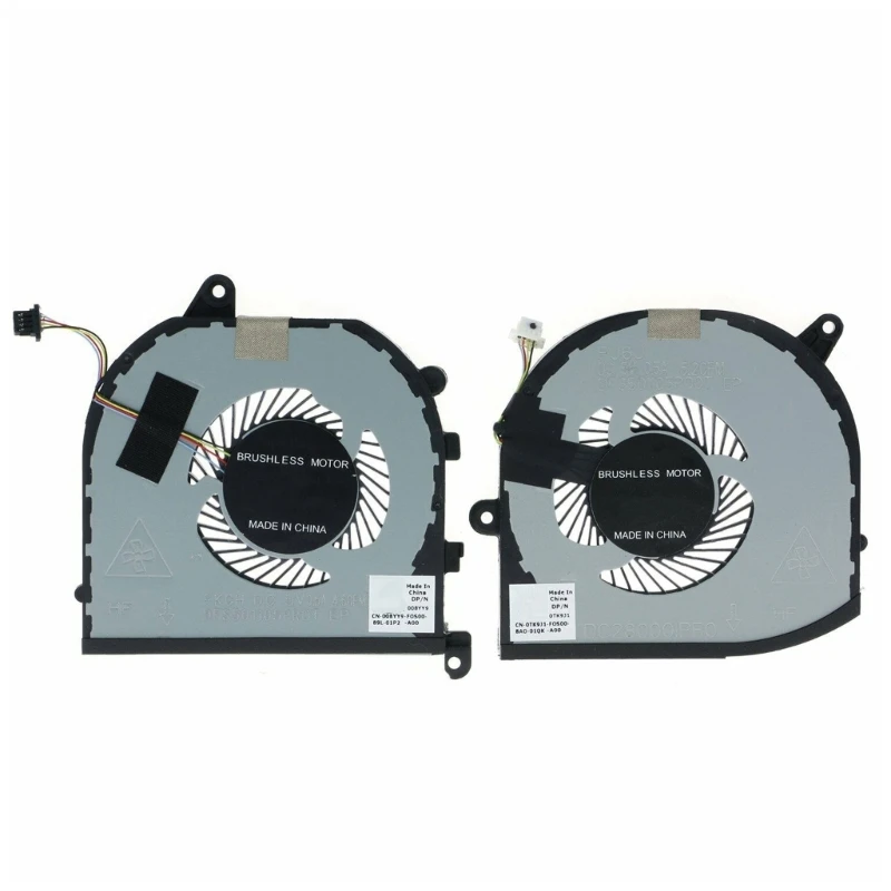 

DC5V CPU+GPU Fan Notebook Cooling Fans for 15 7590 5540 F01PX V9H8N Dropship