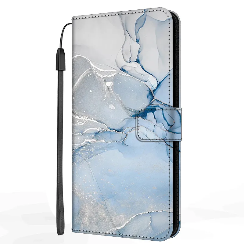 Leather Case Cover For Vivo V21 5G X60 Pro Y11 1906 1904 1902 Y52S Y19 Y17 V19 V9 Y85 Stand Coque Flip Wallet Funda Marble Case