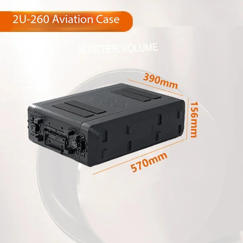 PE Cabinet Shockproof Flight Case 260mm Main Body Deep – Mic Amplifier Receiver Rack Air Box & Microphone Flightcase 2U-6U