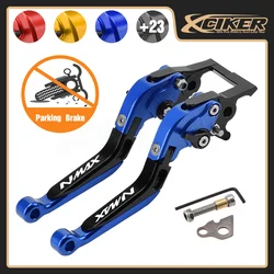 YAMAHA NMAX 155/125 Manete Embreagem e Manete Freio de Estacionamento Articulado Extensível Kit Manetes de Travão e Embraiagem com Trava Peças e Acessórios para Motos