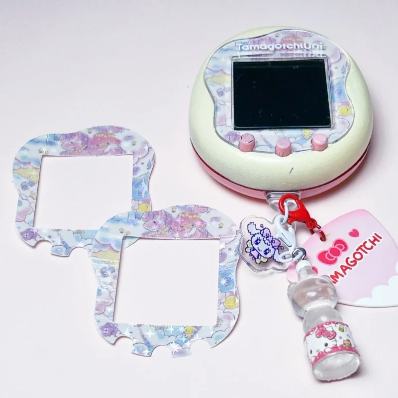 En stock Pegatinas oficiales de placa frontal Tamagotchi Uni: lindas, extraíbles y sin residuos, fáciles de aplicar y despegar, de moda