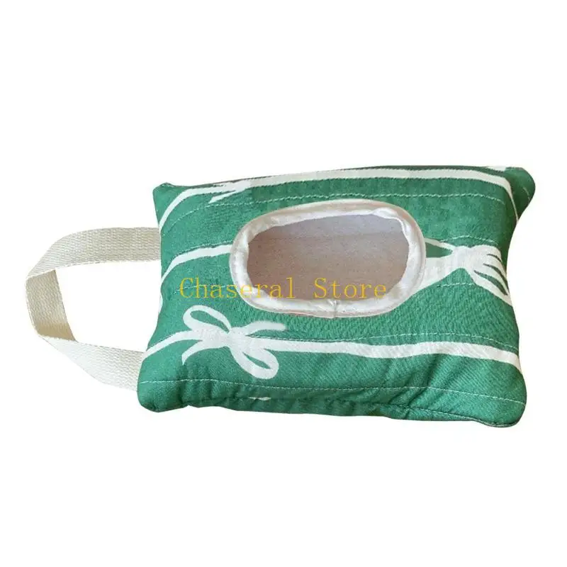 E7CE Travel Wipe Holder Reusable Wipe Container Box Portable Stroller Hanging Wipes Dispenser with Bowknot Pattern Wipe Case
