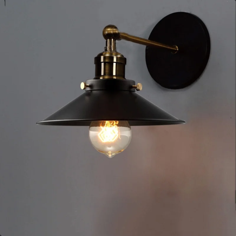 American industrial style wall lamp staircase hallway bedside wall lamp Retro decorative wall light iron wall lamp