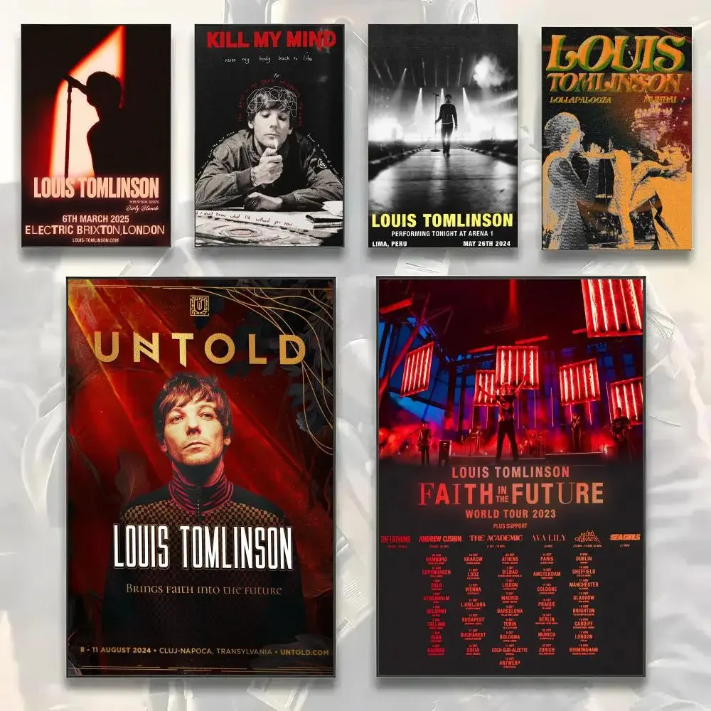 Hot Singer L-Louis T-Tomlinson Painting Calligraphy Modern Canvas Wall Art Prints for Living Room Decor | Wall Decals