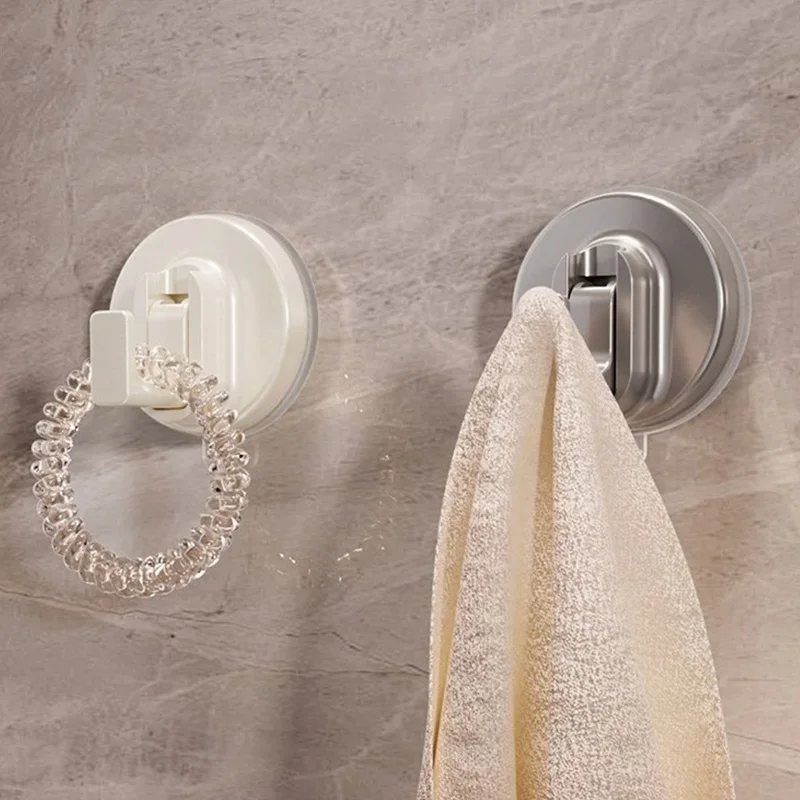 No Drilling Bathroom Suction Cup Hook No Mark Strong Adhesive Wall Mount Load-Bearing Door Storage Required Hook