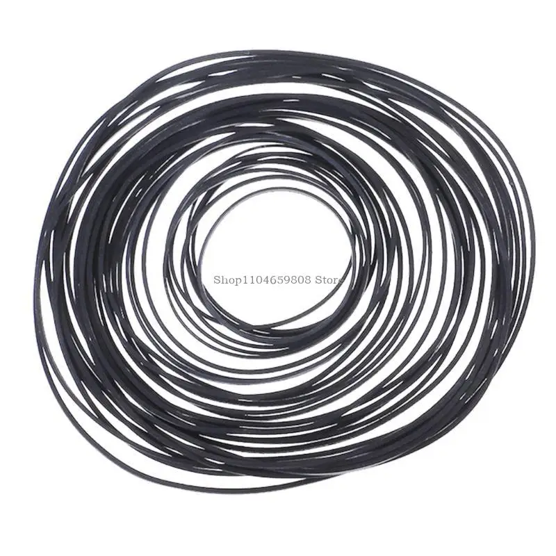 1mm Square Cassette Tape Machine Belt Set 40-135mm Fold for Recorders and Drives