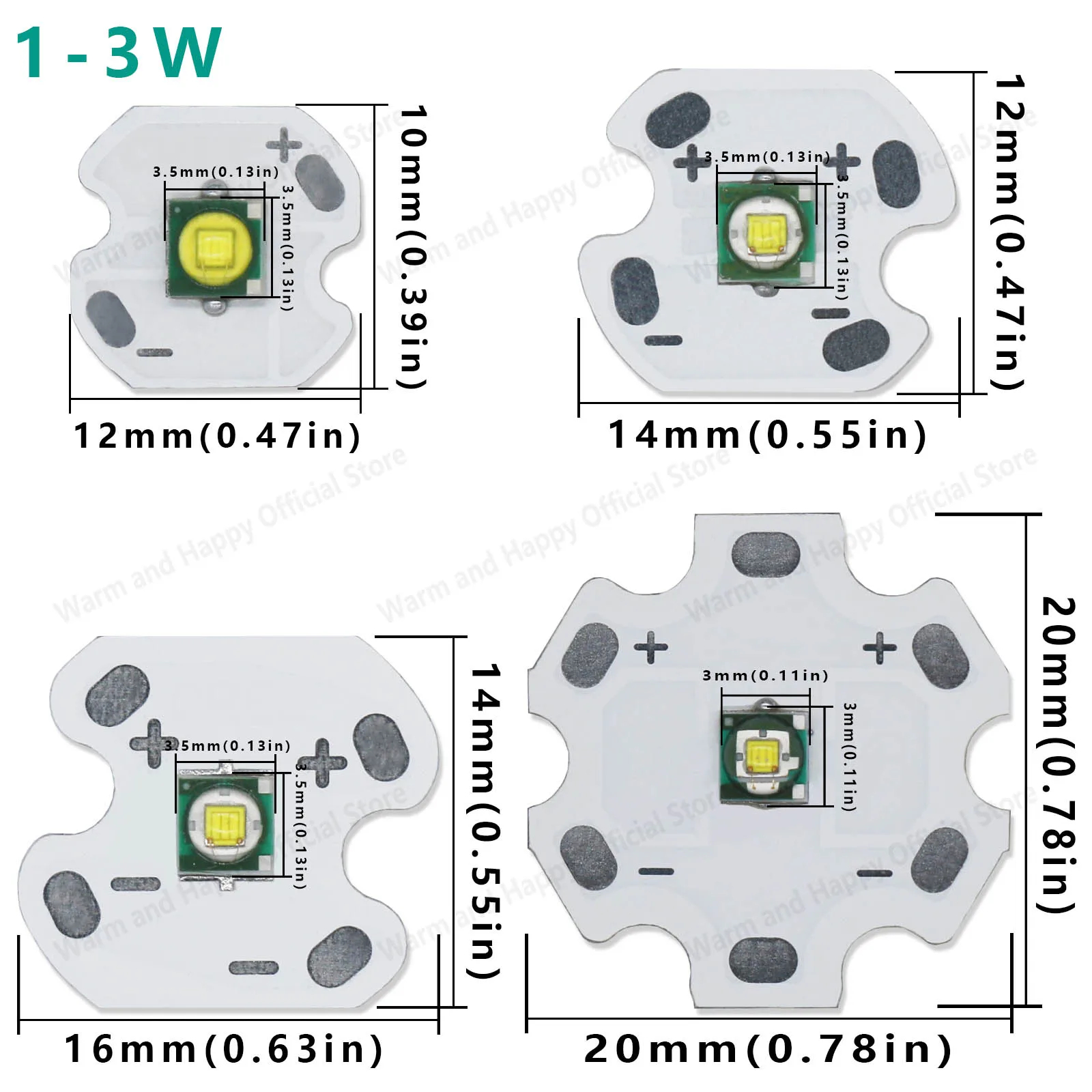 High Power LED Flashlights Parts 3W 5W 10W 18W T6 XML2 DIY 3.5*3.5mm/5*5mm XHP50 LED 3V Bead For Bicycle Accessories Headlamp