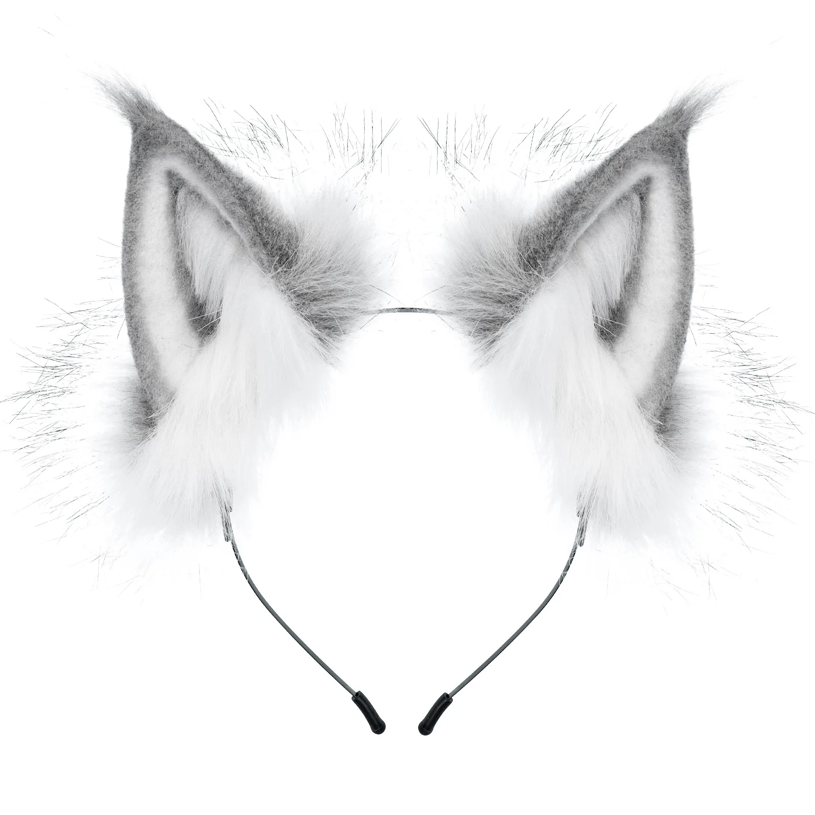Animal Faux Fur Fox Wolf Ear Headband Furry y Handmade Hairband Headwear Halloween Costume Cosplay Accessories