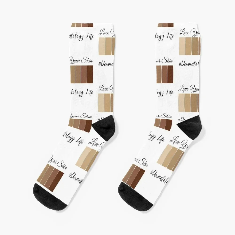 

Love your skin # Dermatology Life Socks floor luxury tennis Socks Women Men's