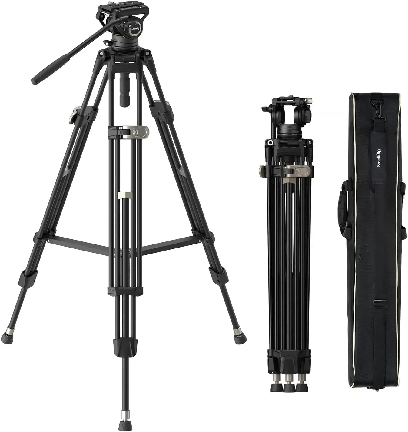 

AD-80 FreeBlazer Heavy- Tripod System, 75" Video Tripod with Fluid Head, One-Step Height Adjust, Dual-Mode QR