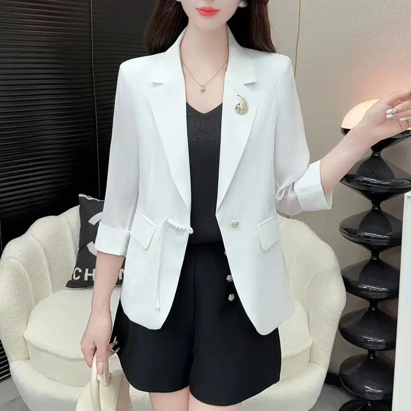 

Летний тонкий костюм Jaet, женский национальный топ на пуговицах для похудения ort Sve, новый высококачественный солнцезащитный топ