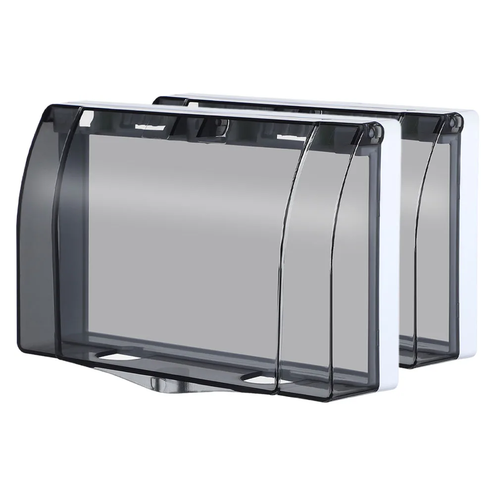 2 قطعة 86 نوع مقاوم للماء التبديل المقبس يغطي واضح واقية صناديق مخرج كهربائي في الهواء الطلق غطاء مانعة لتسرب الماء