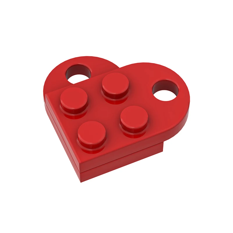 MOC High-Tech Assemble Particle 3176 Heart Necklace/Key Heart-shaped Brick Building Blocks Kit DIY Replaceable Part Children Toy