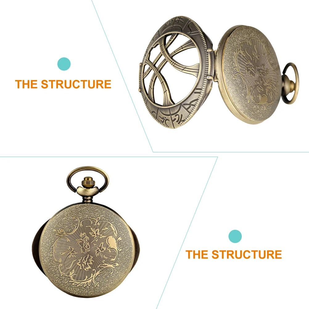 

Vintage Pocket Watch Design Watches for Men Steampunk Delicate Iron Retro Hanging Nurse