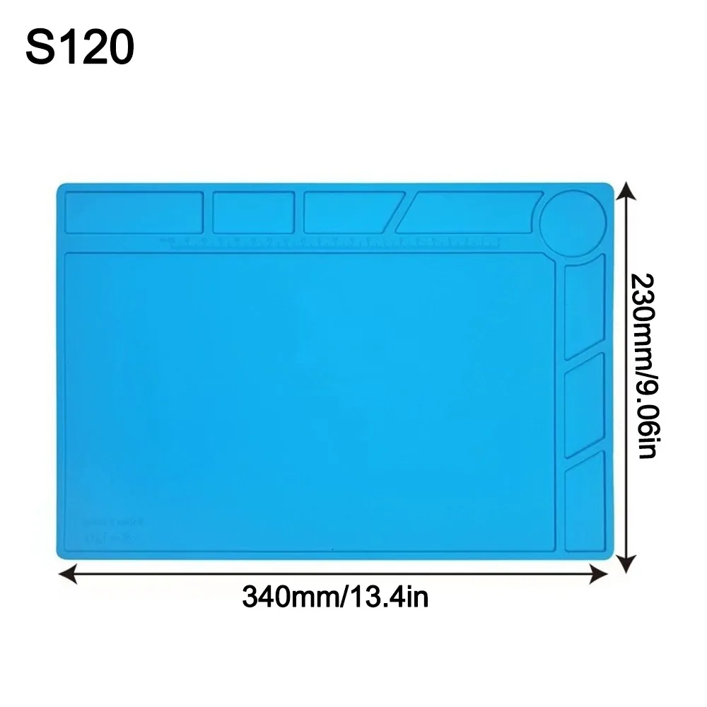 Silicone Soldering Station Mat Heat Resistant Anti-Static Watch Repair Mat Soft Texture Rubber Non-Slip Repair Desk Mat