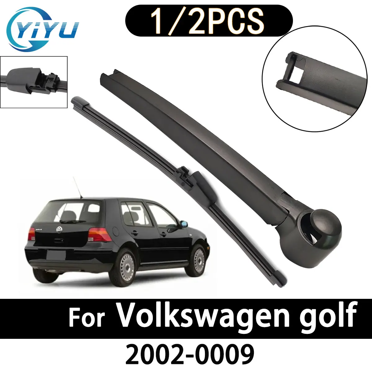 1/2 قطعة سيارة الخلفية ممسحة الزجاج الأمامي الذراع ممسحة شفرة ل Volkswagen Golf 2002-2009 اكسسوارات السيارات اكسسوارات #1