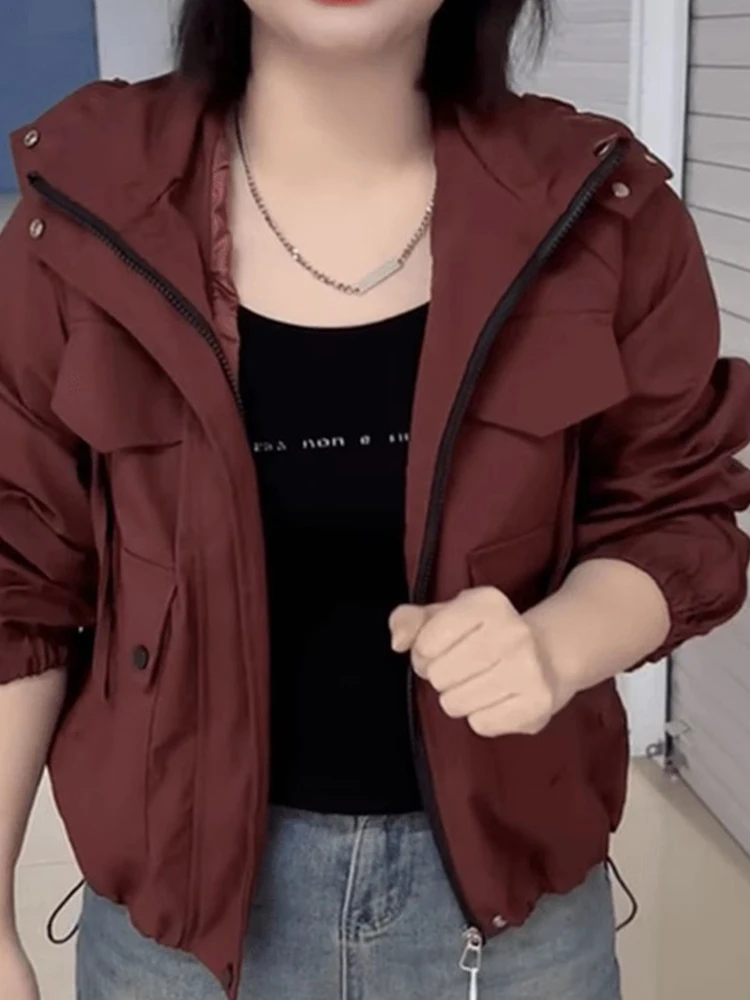 2026年春秋 レディース フード付きジャケット コート 暖かい 多用途 ママ 中年 高級感 通勤 スタイリッシュ