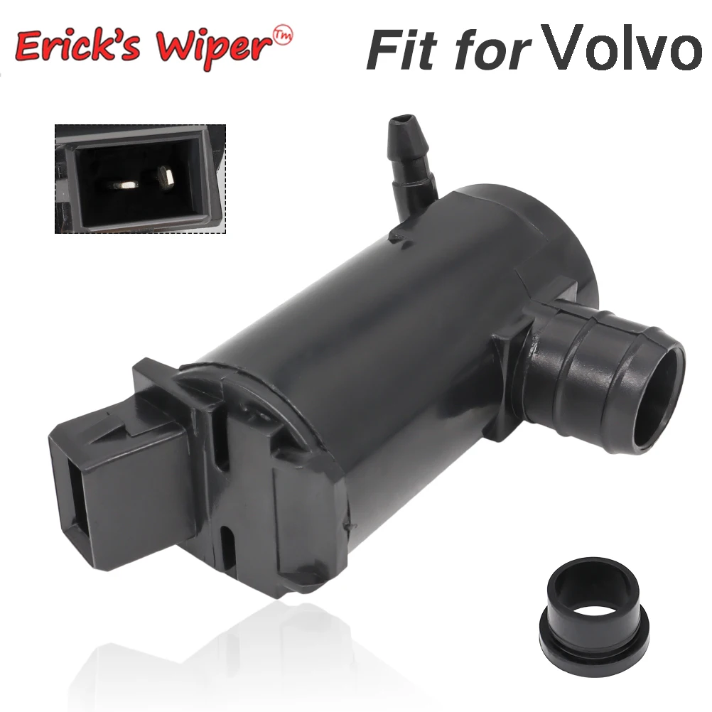 Erick's Wiper Front Windscreen Windshield Washer Moter Spray Jet Pump Single Outlet For Volvo S60 S80 V40 V70 Saloon Estate