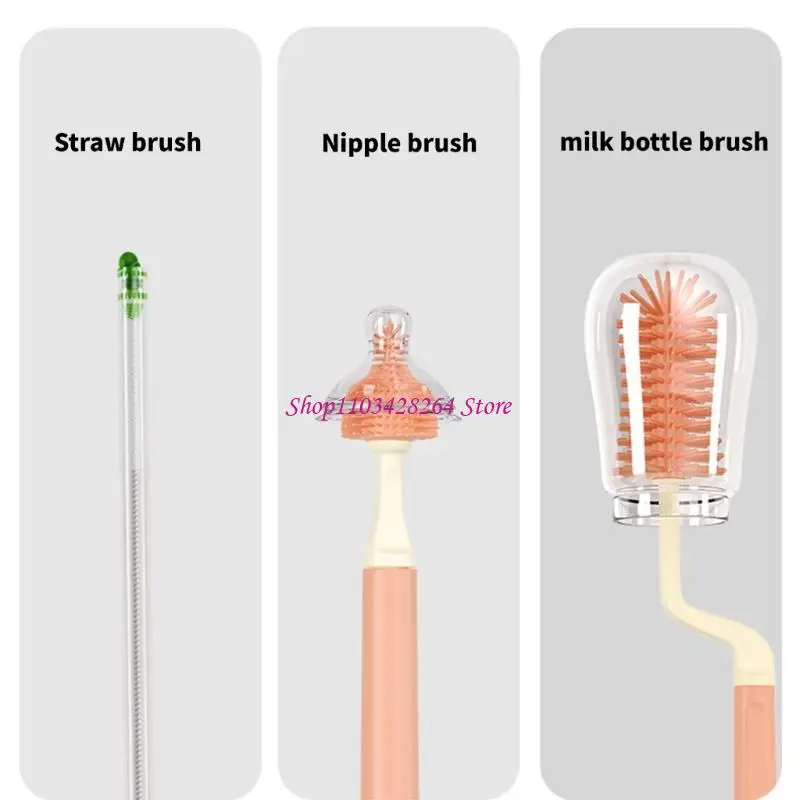 

Эргономичная щетка для детской бутылки с чисткой соломы практично для узких контейнеров для шеи