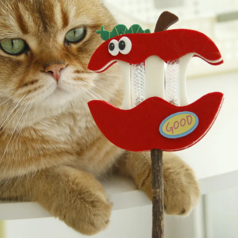 

Pet Boredom Relief Toy Wood Polygonum Apple Hu Bell Toy Cat Grinding Tooth Stick Pet Supplies juguetes para adulltos divertidos