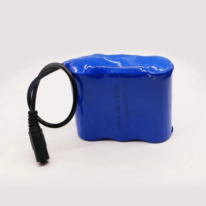 26650 Lithium Battery Pack 5000mAh 11.1V Rechargeable Ternary Lithium for Emergency Light Power Tool Fingerprint Lock