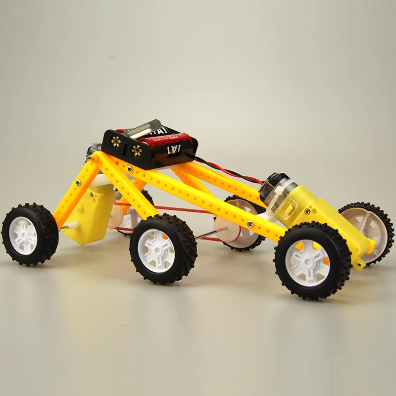 Six Rounds Off-road Vehicle Model Kids Science Toy Technology Physics Puzzle Kit Educational Toys for Children Learning Toy