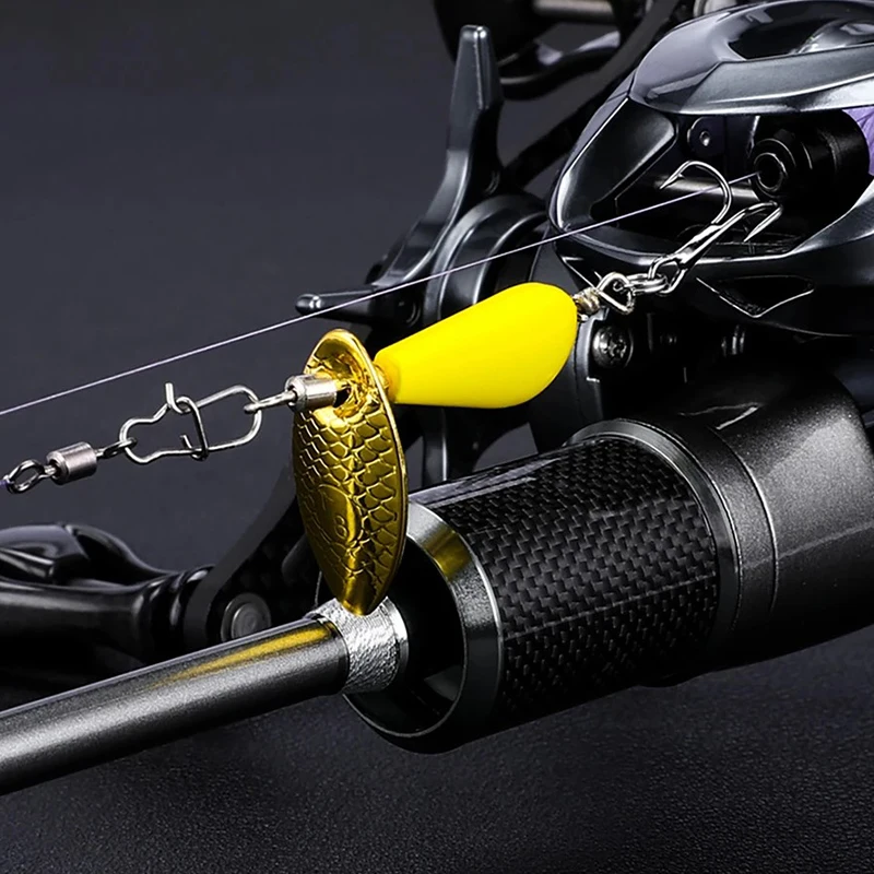 New Metal Spinner Spoon Fishing Lure Micro Rotating Sequins Bait Single Hook and Triple Hook Sequins Spoon Fishing Lures Tackles