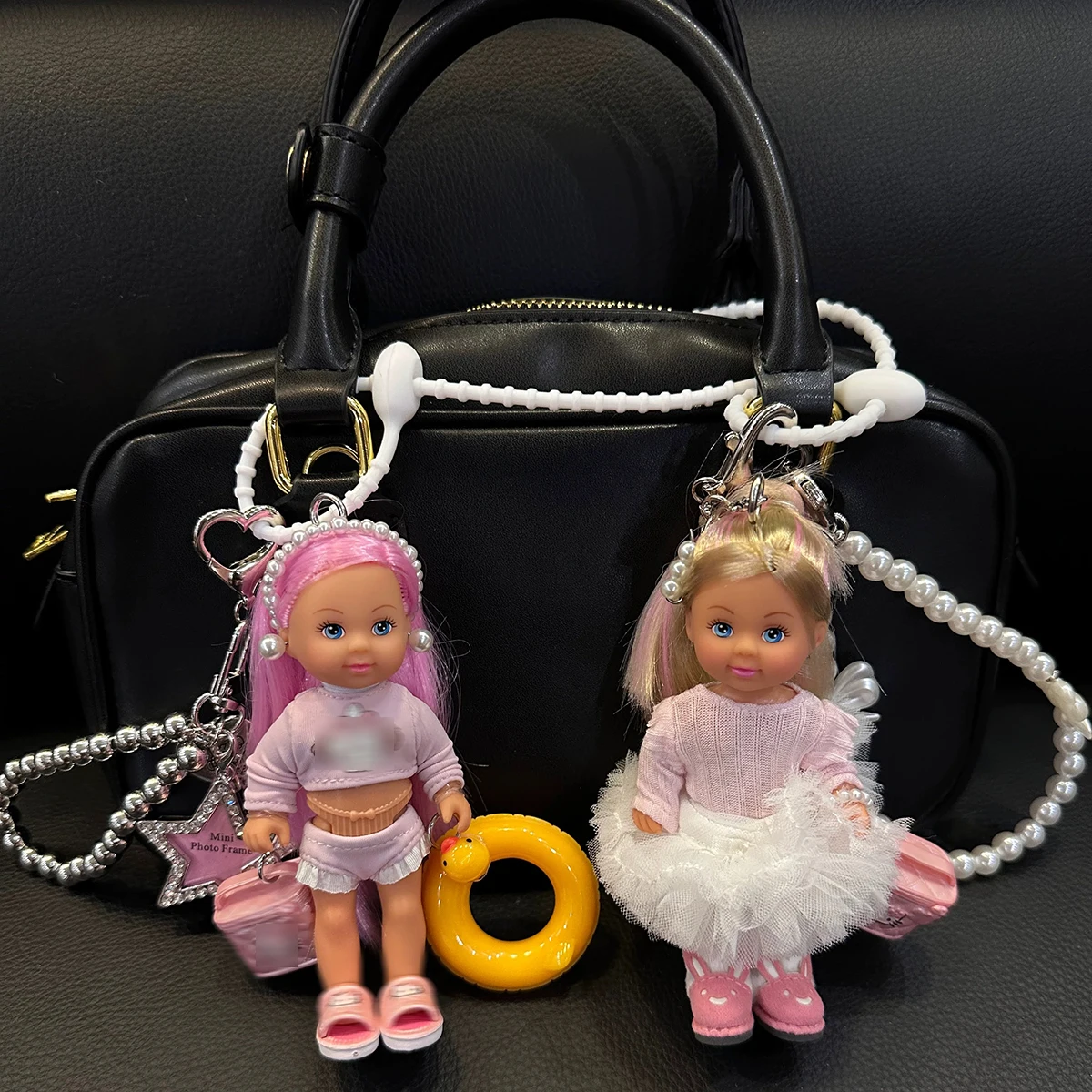 

Original Design Sweet Face Princess Doll Pendant Keychain Fashion Spice Girls Clothing Ballet Dress Princess Doll Bag Decor Gift