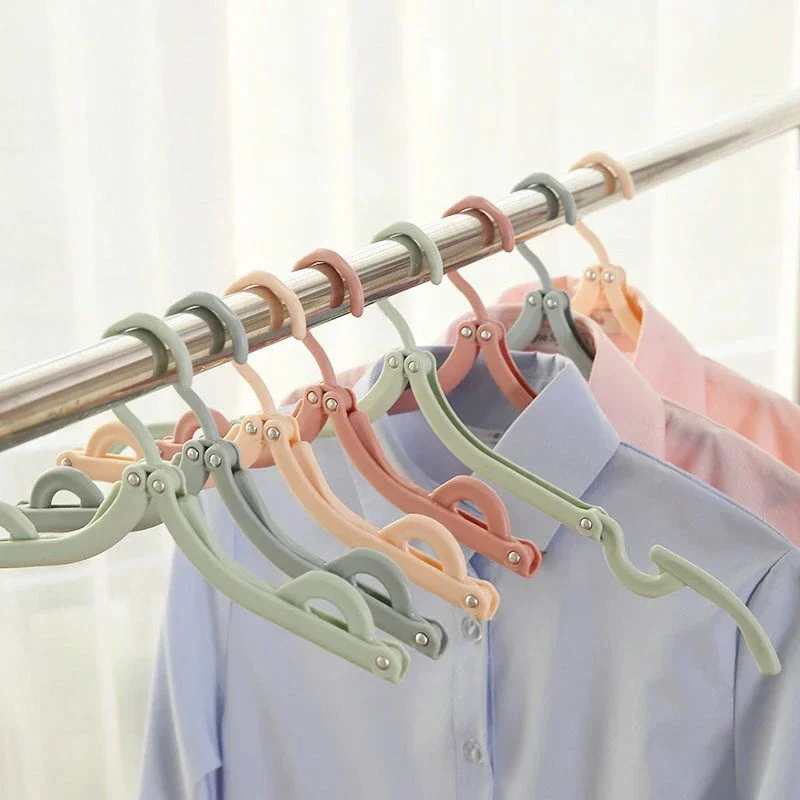 Folding clothes hanger  multifunctional clothes drying rack  non-slip outdoor travel portable clothes hanger  home business trip