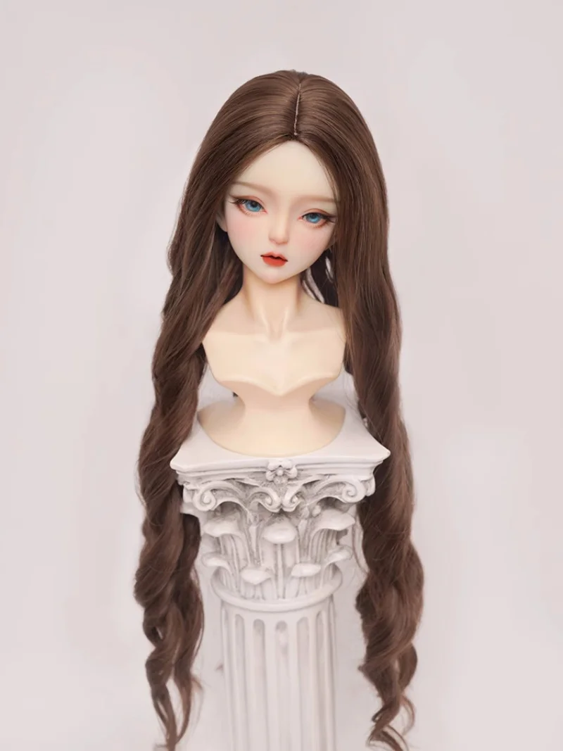 BJD doll wig is suitable for 1/6 1/4 1/3 size soft silk hand hook with large wave doll accessories