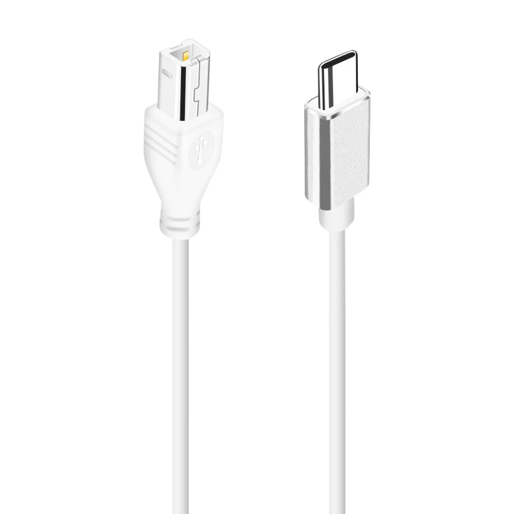Type C Male To USB 2.0 Type-B Male Extension Cable for Phone  Computer PC Printer Scanner Electronic Piano and Drum Data Cable