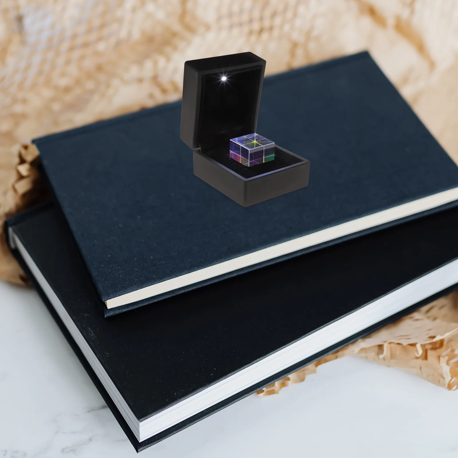 

Rgb Optical Glass Dispersion .3X2.3X2.3Cm Physics Teaching Tool Science Class Decoration Learning Gift Box Light
