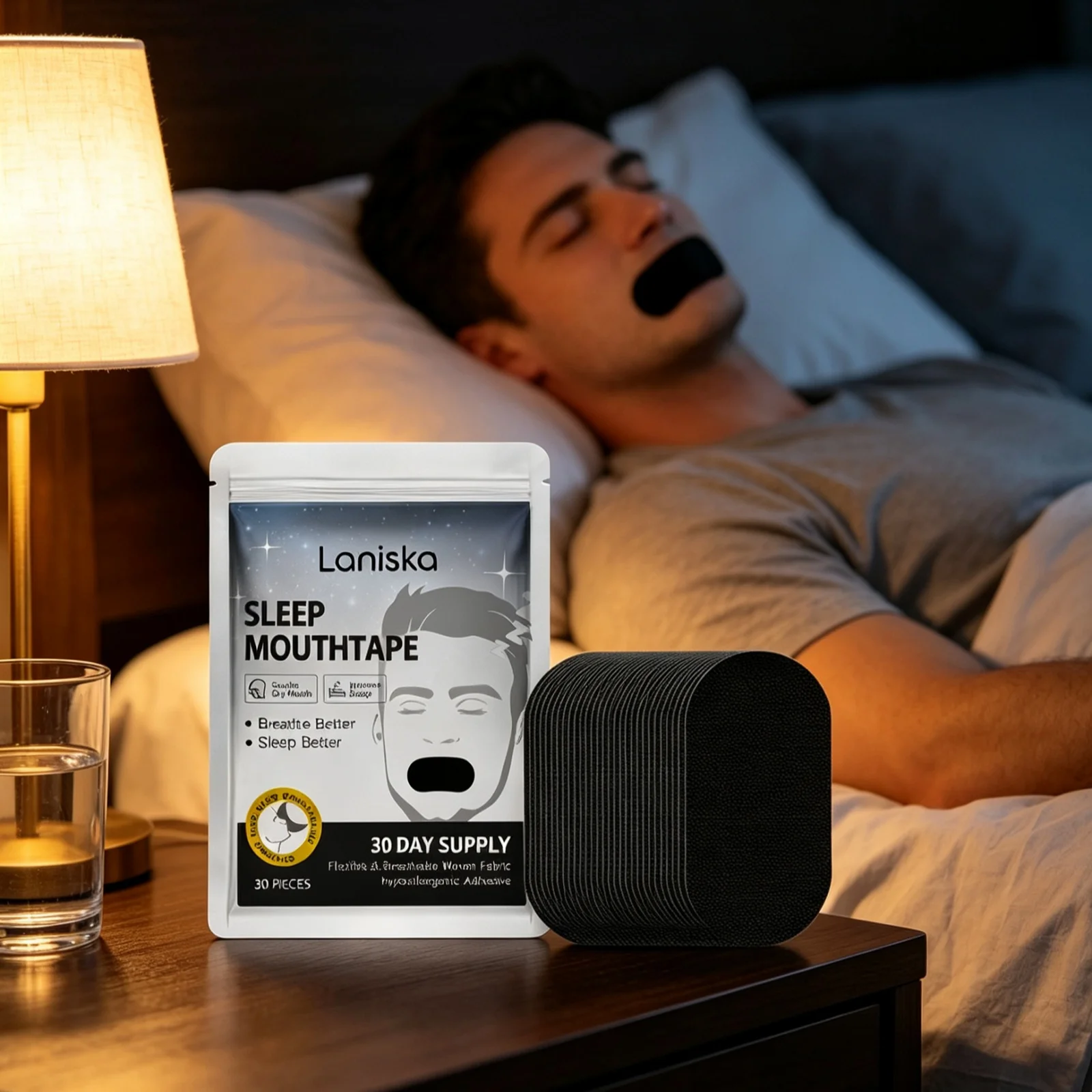 Sleeping Mouth Closing Patch Flexible Breathable Reduce Dry Improve Sleeping Quality Mouth Correction Anti Snoring Sleep Patch