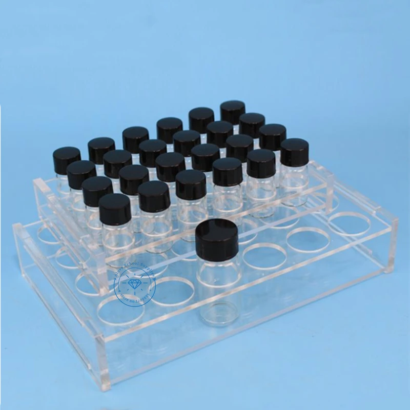 Estante para botellas de muestra, equipo de laboratorio, PMMA de alta calidad, 2ml,3ml,5ml,10ml,20ml,30ml,40ml,50ml,60ml