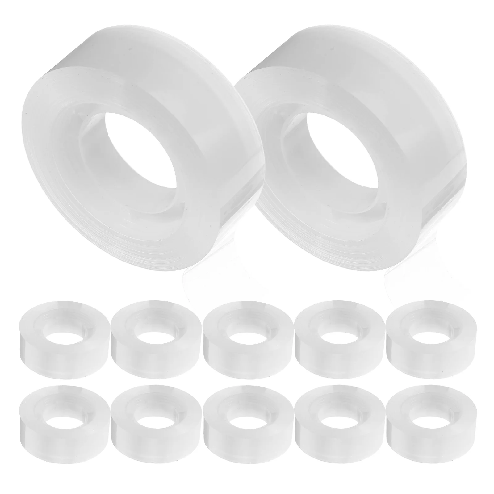 12 rolos de fita de embalagem transparente 1.8cm x 30m, fita transparente resistente para embrulhar pacotes de vedação, caixas de correio, reparos diy, escritório