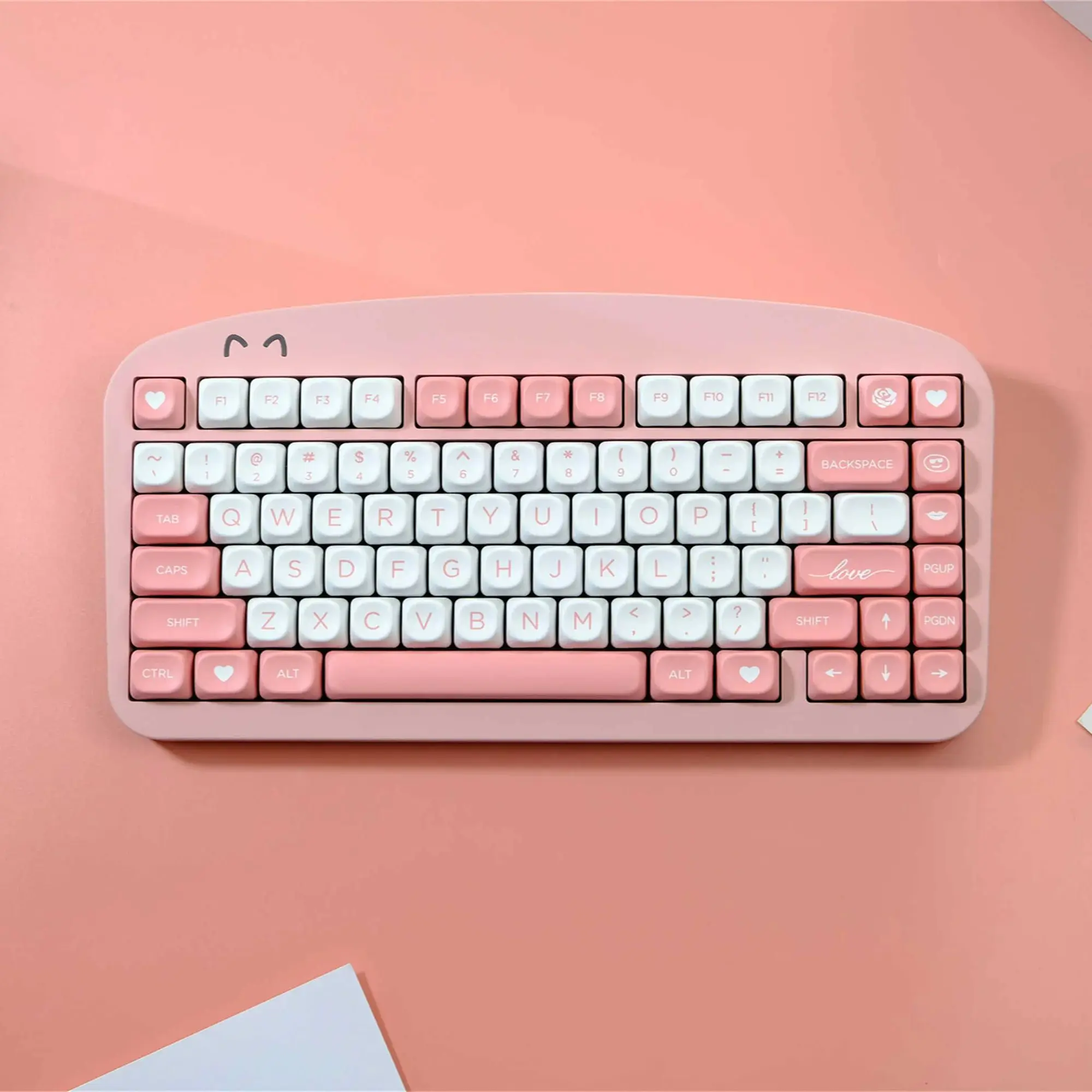 

Valentine's Day Keycaps 126 Keys PBT Keycap MOA Profile DYE-SUB For MX Switch Wooting Mechanical Keyboard Keycap ISO ANSI Layout